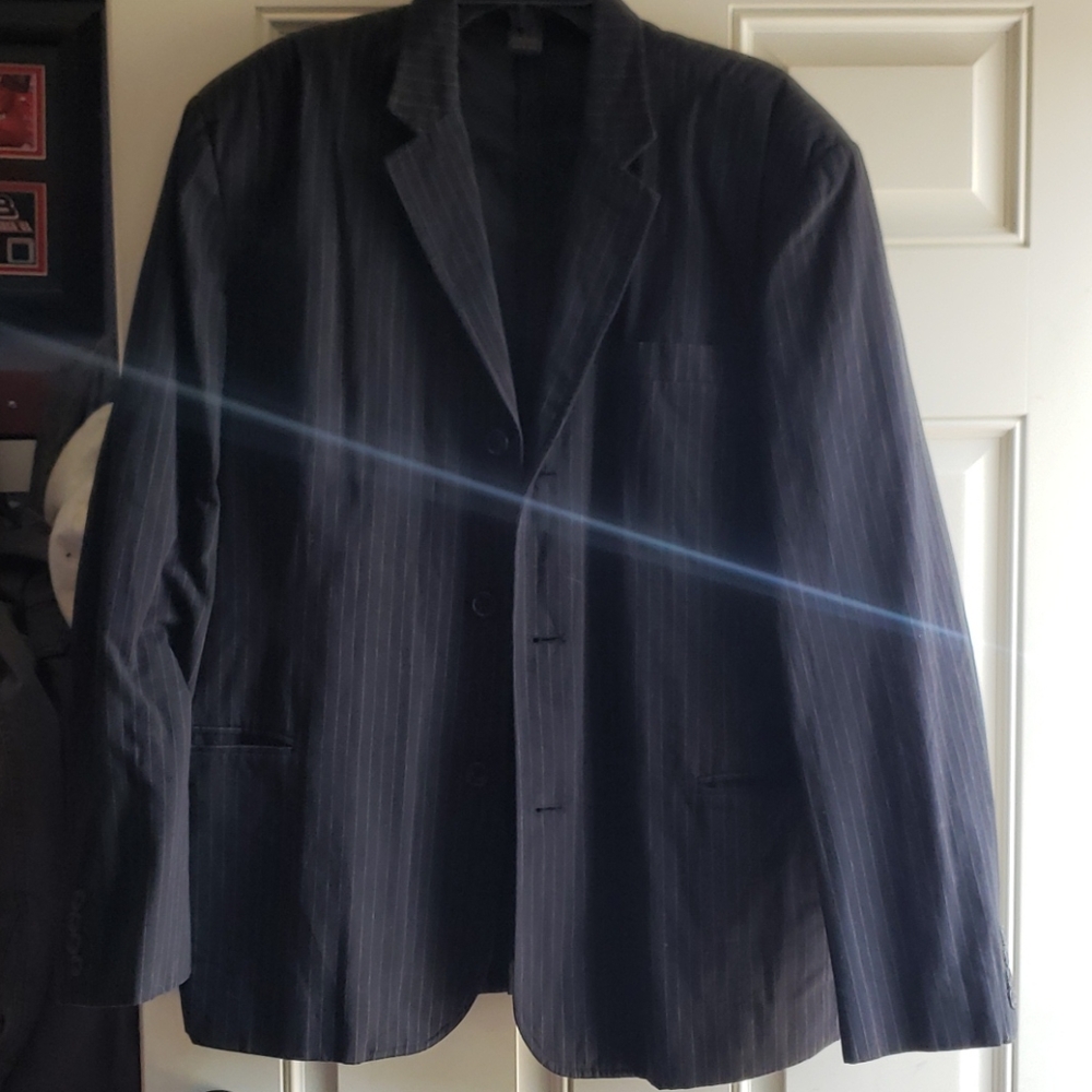 PX blazer size Large black with white pinstripe